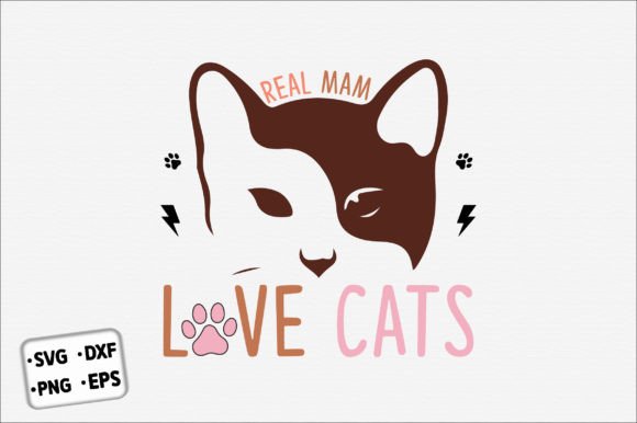 Real Mam Love Cats Cat Quote SVG Design Review