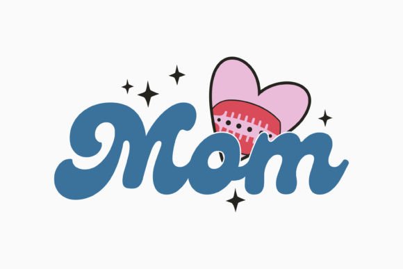 Retro Baseball Quote SVG Design for Mom Projects