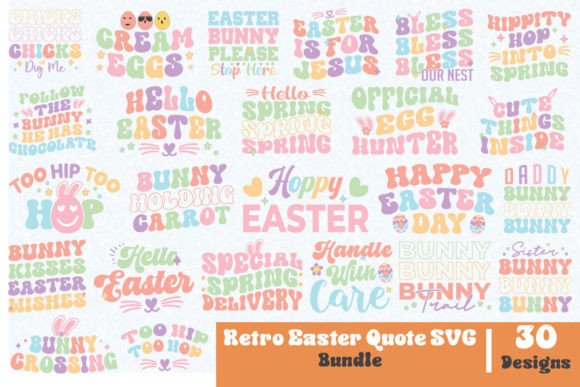 Retro Easter Quote SVG Bundle Review for Real Projects