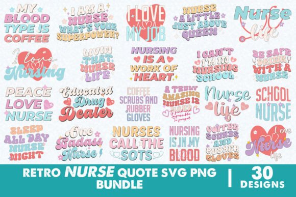 Retro Nurse Quote SVG PNG Bundle Review for Real Embroidery Projects