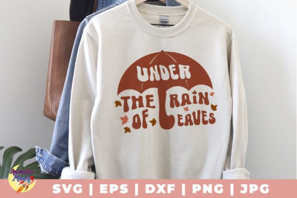 Under the Rain of Leaves SVG – A Versatile Quote Design for Embroidery Projects